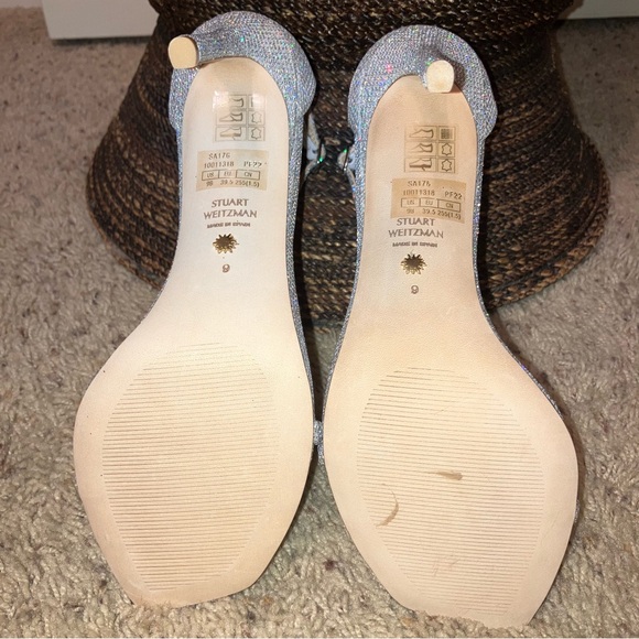 STUART WEITZMAN Heels SANDALS Crystal NUDISTCURVE - Sz 9 B Spain NEW! - Picture 12 of 16